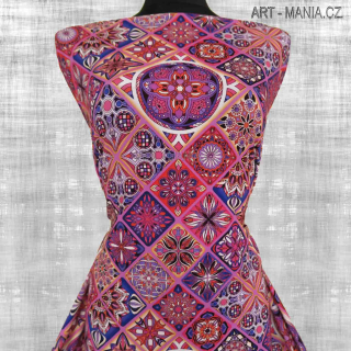 506007A Jednolícní úplet viskóza/elastan, šíře 170cm, gramáž 230g/m2, DIGITÁLNÍ TISK