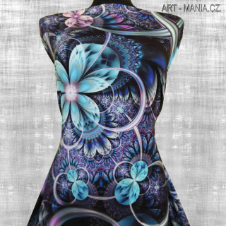 502002E Jednolícní úplet viskóza/elastan, šíře 167cm, gramáž 230g/m2, DIGITÁLNÍ TISK