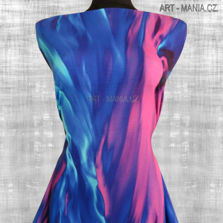 503001A Jednolícní úplet viskóza/elastan, šíře 167cm, gramáž 230g/m2, DIGITÁLNÍ TISK